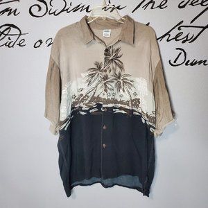 Third Coast Vintage Hawaiian Shirt with Palm Trees, XXL